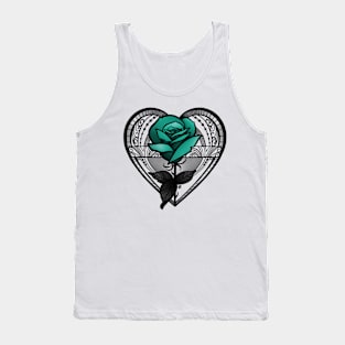 Rose in a heart Tank Top